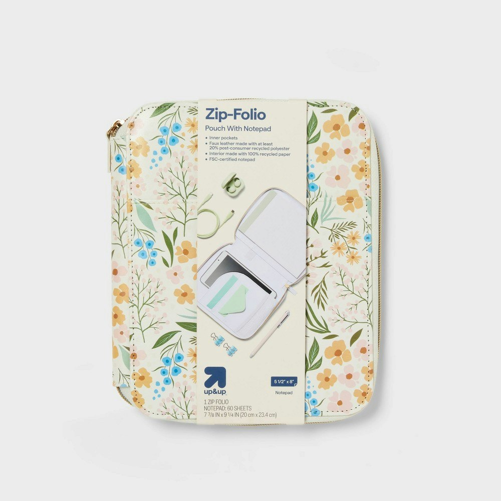 Up&up Floral Mini Zipfolio: $14.99 Up&up Floral Mini Zipfolio: $14.99