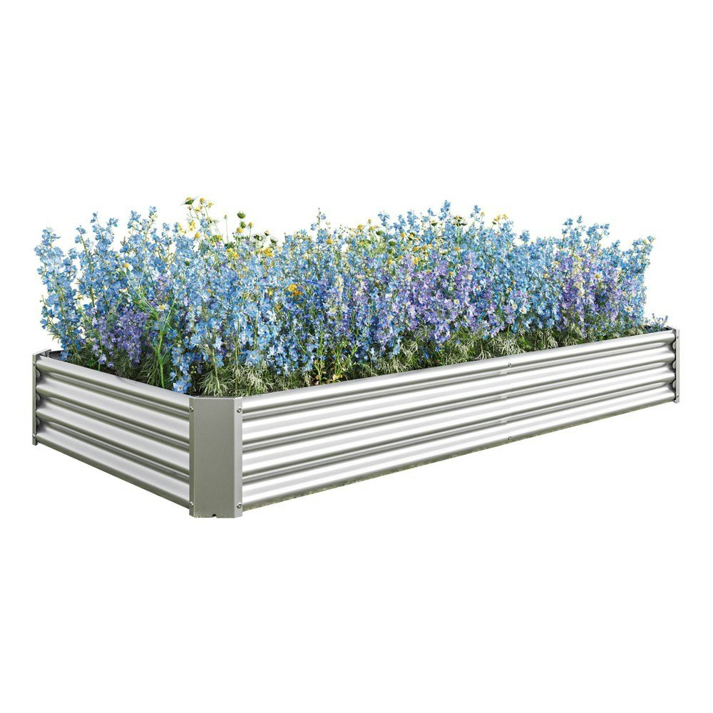 Wellfor Rectangular Metal Garden Bed 44.69"x91.34": $105.99 Wellfor Rectangular Metal Garden Bed 44.69"x91.34": $105.99