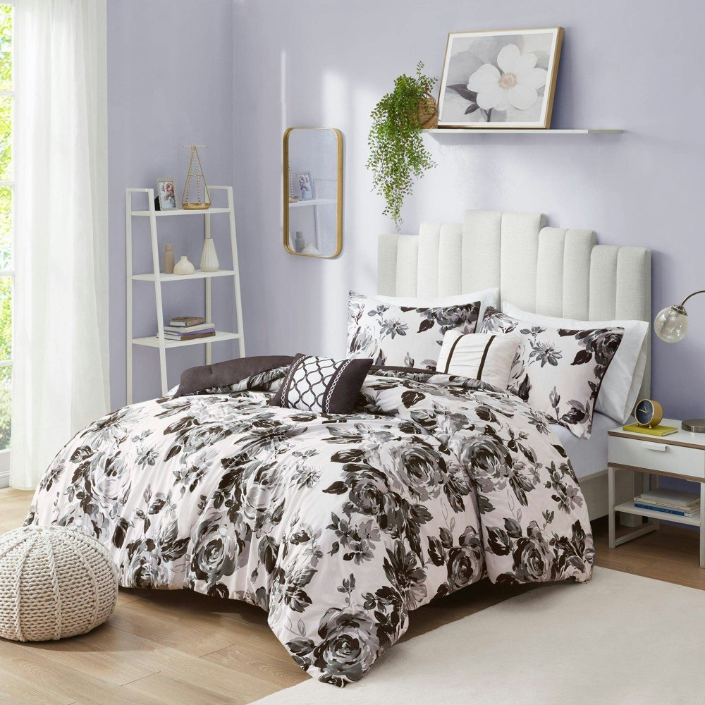 Hannah Floral Print 5-Piece Comforter Set: $67.99 Hannah Floral Print 5-Piece Comforter Set: $67.99