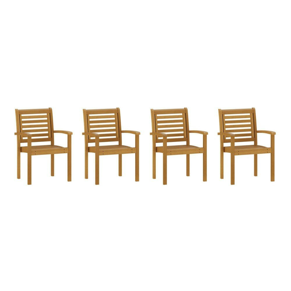 Amazonia Gruta Teak Finish Wood Outdoor Dining Arm Chair 4-Pack: $663.99 Amazonia Gruta Teak Finish Wood Outdoor Dining Arm Chair 4-Pack: $663.99