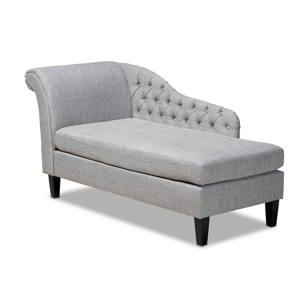 Baxton Studio Florent Gray Chaise: $395.99