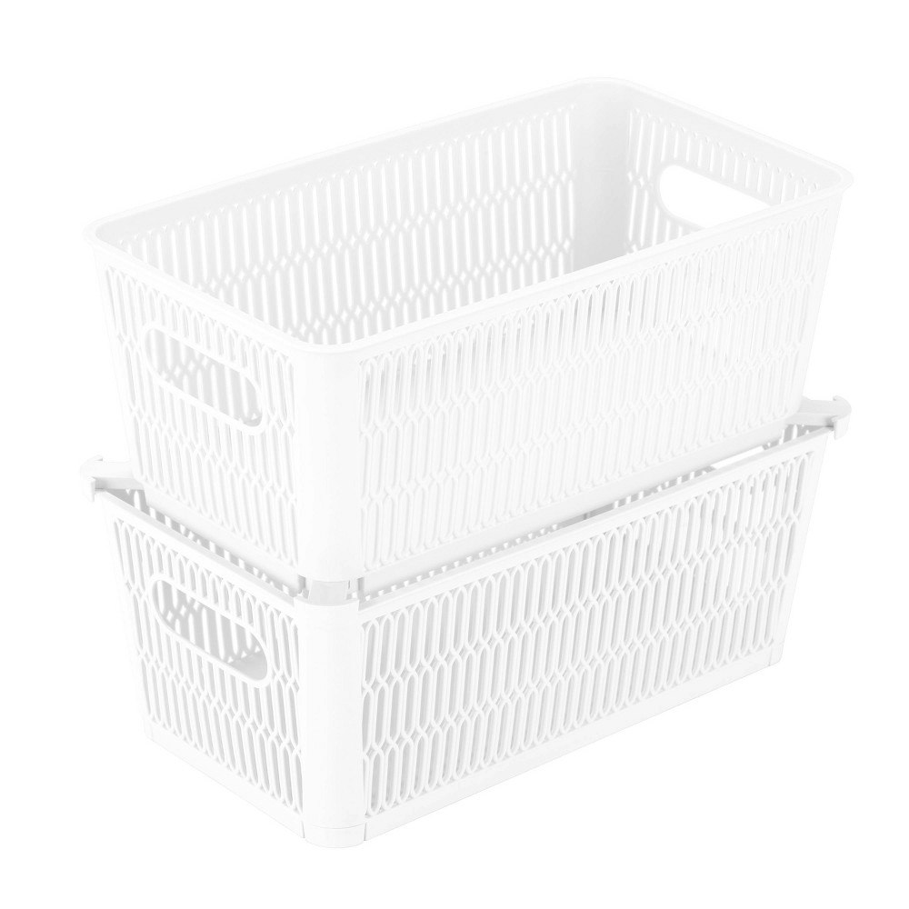 Simplify Slide and Stack Shelf Storage Tote 2-Pack: $9.85 Simplify Slide and Stack Shelf Storage Tote 2-Pack: $9.85