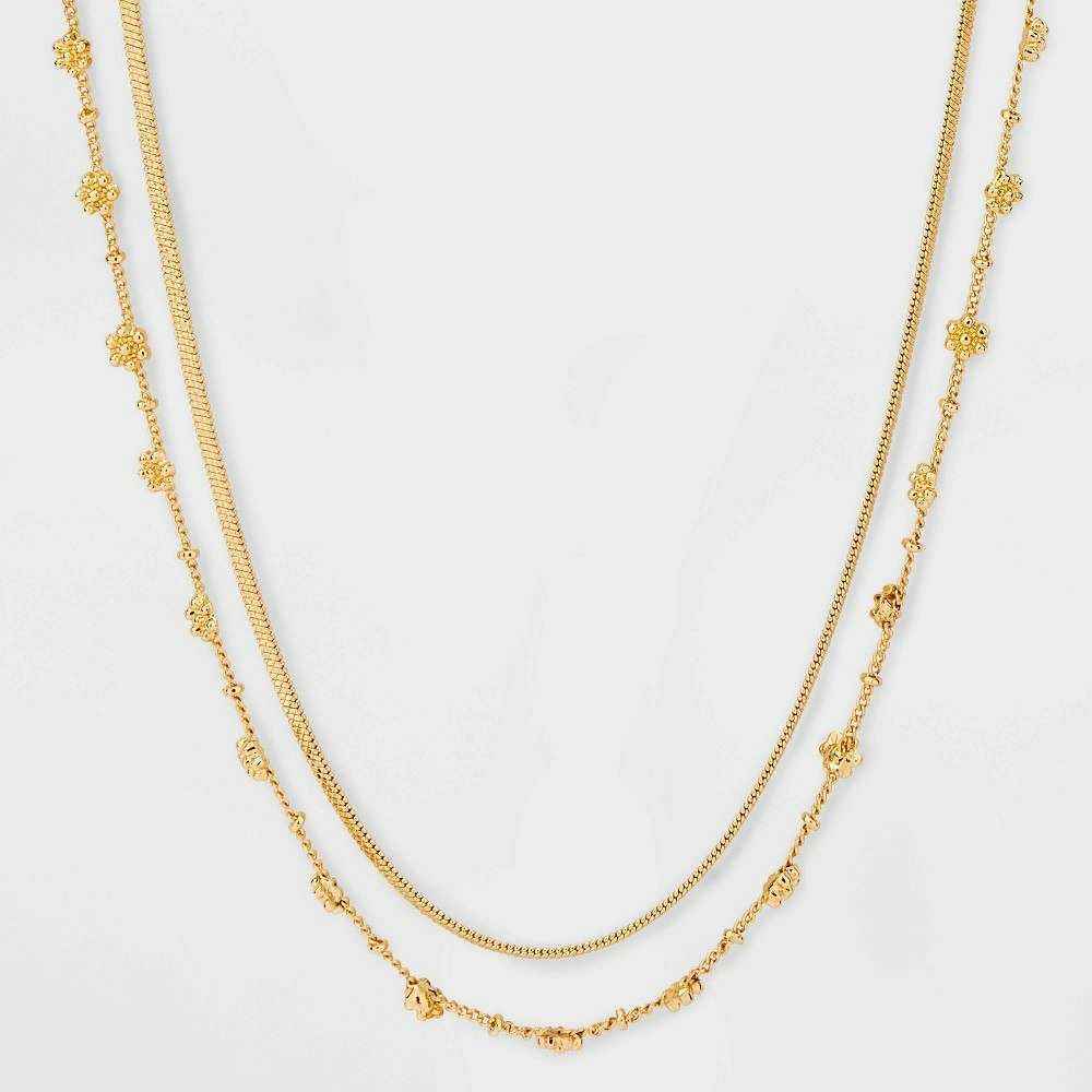 Universal Thread Floral Layered Necklace: $14.99 Universal Thread Floral Layered Necklace: $14.99