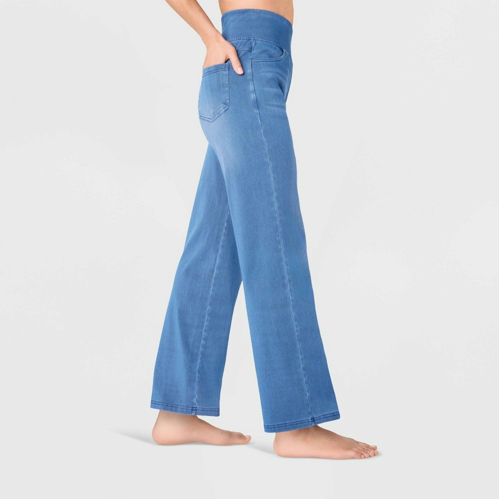 A New Day Women's High-Waist Wide-Leg Stretchy Knit Jeans: $25