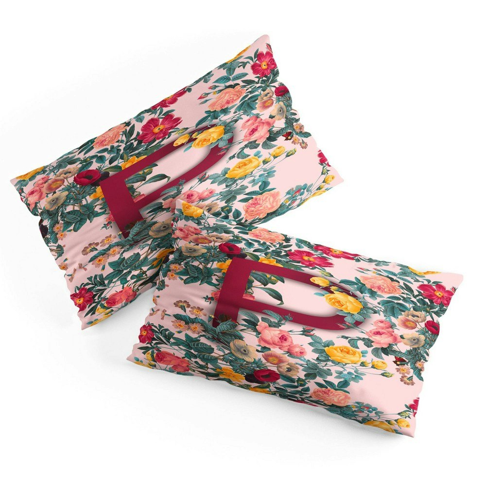 Deny Designs Burcu Korkmazyurek Summer Botanical Monogram King Pillow Shams: $35.49 Deny Designs Burcu Korkmazyurek Summer Botanical Monogram King Pillow Shams: $35.49