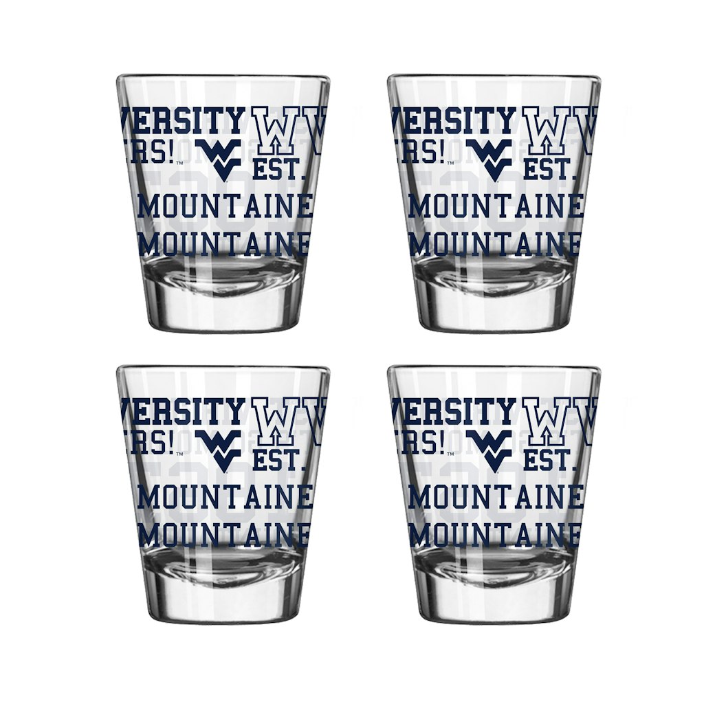 West Virginia Mountaineers 2oz. Shot Glass 4-Pack: $29.99 West Virginia Mountaineers 2oz. Shot Glass 4-Pack: $29.99