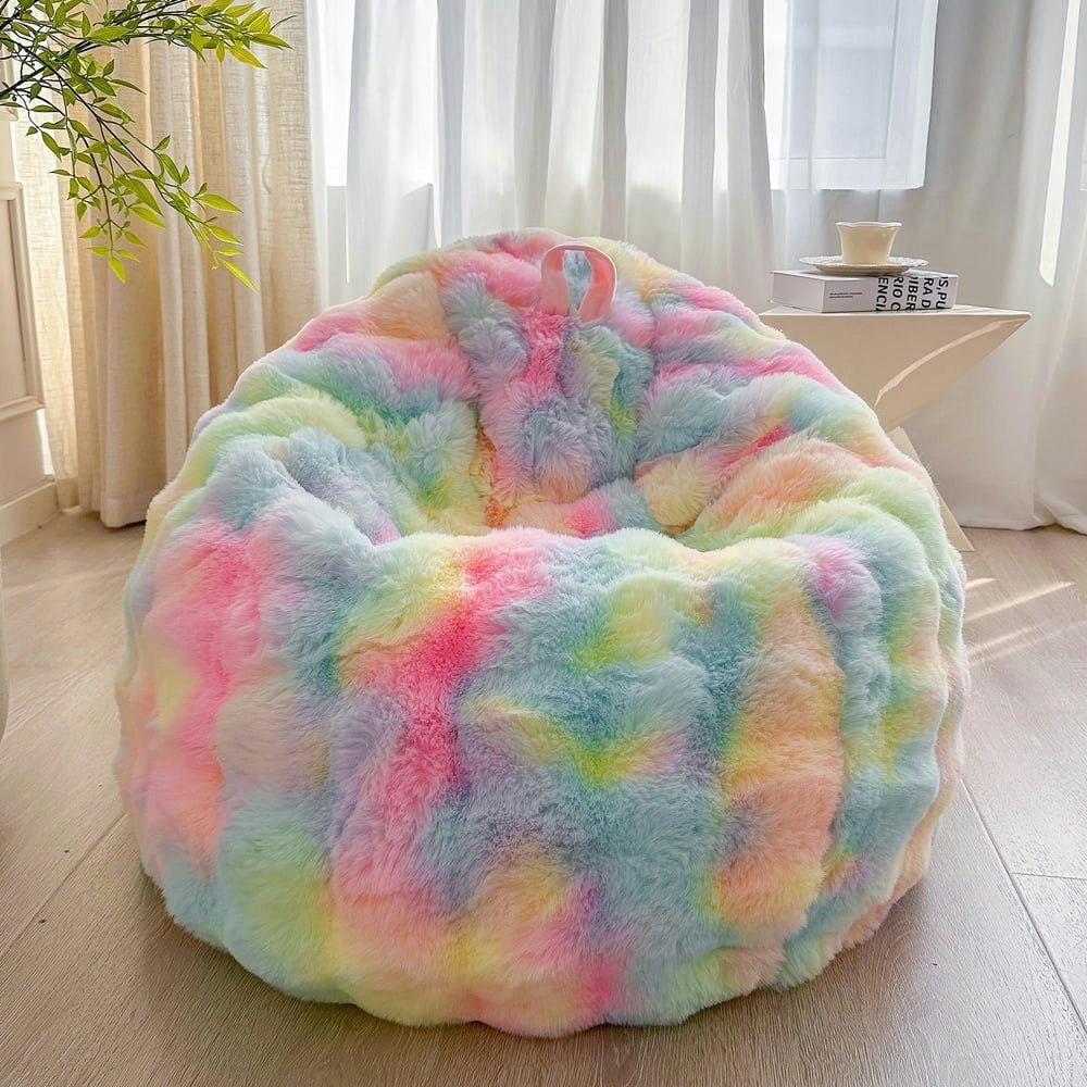 Liferevo Kids Fluffy Faux Rabbit Fur Bean Bag Cover: $26.99 Liferevo Kids Fluffy Faux Rabbit Fur Bean Bag Cover: $26.99