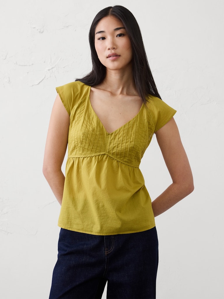 Pintuck Empire Top: $40 Pintuck Empire Top: $40