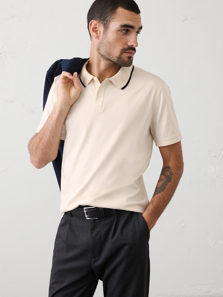 Luxe Touch Tipped Polo: $26 Luxe Touch Tipped Polo: $26