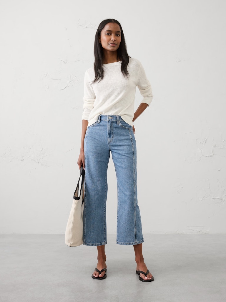 High-Rise Straight-Leg Cropped Jeans: $60 High-Rise Straight-Leg Cropped Jeans: $60