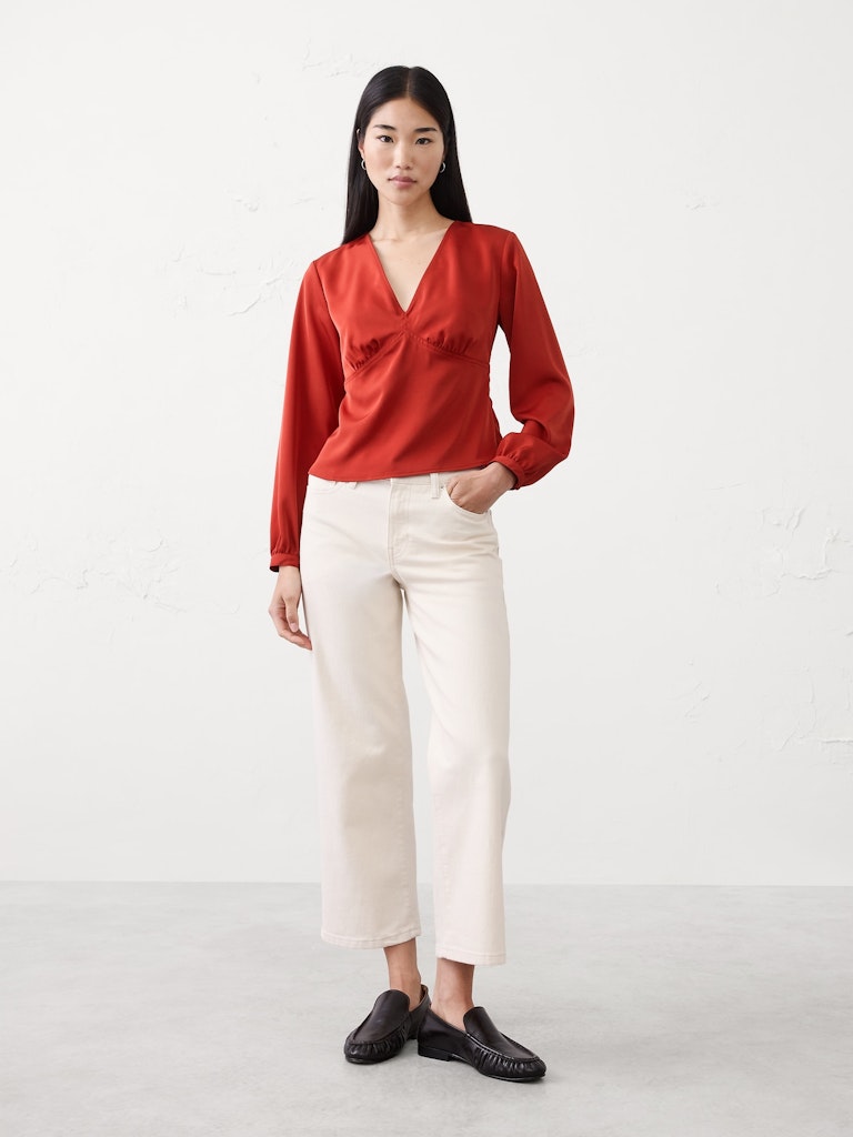 Silky V-Neck Top: $24 Silky V-Neck Top: $24