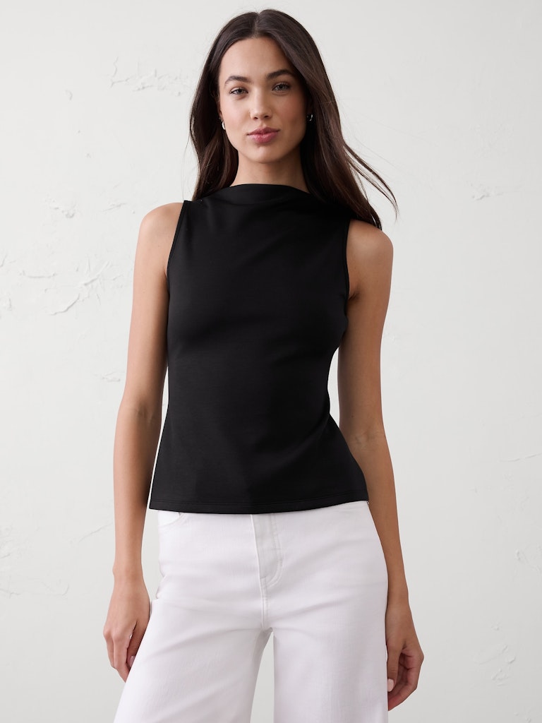 Soft Touch High-Neck Top: $25 Soft Touch High-Neck Top: $25