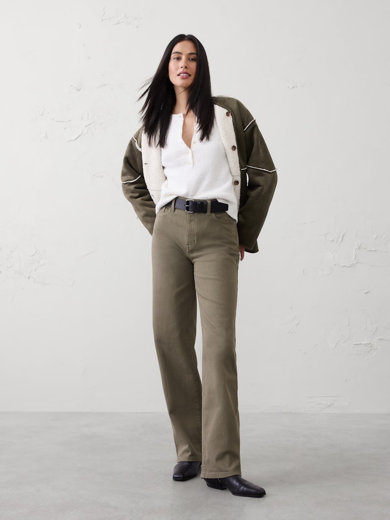 High-Rise Straight Jean: $45 High-Rise Straight Jean: $45