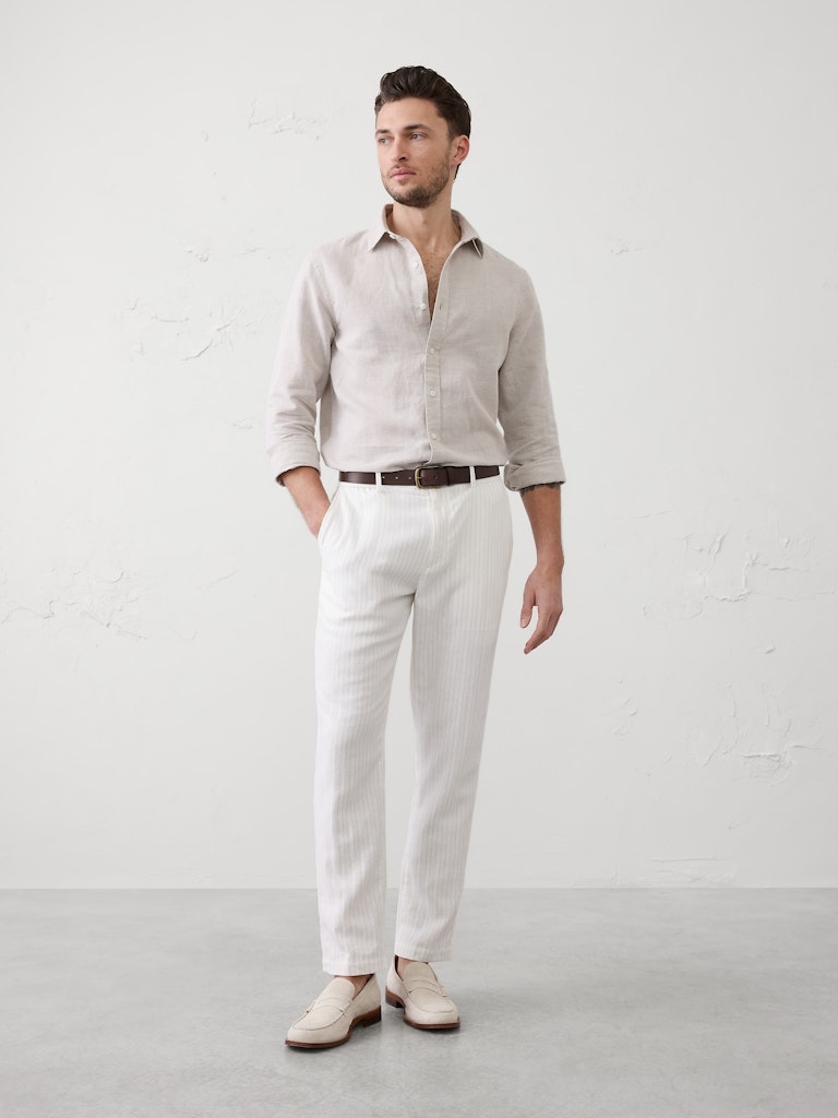 Linen-Blend Pant: $47.50 Linen-Blend Pant: $47.50