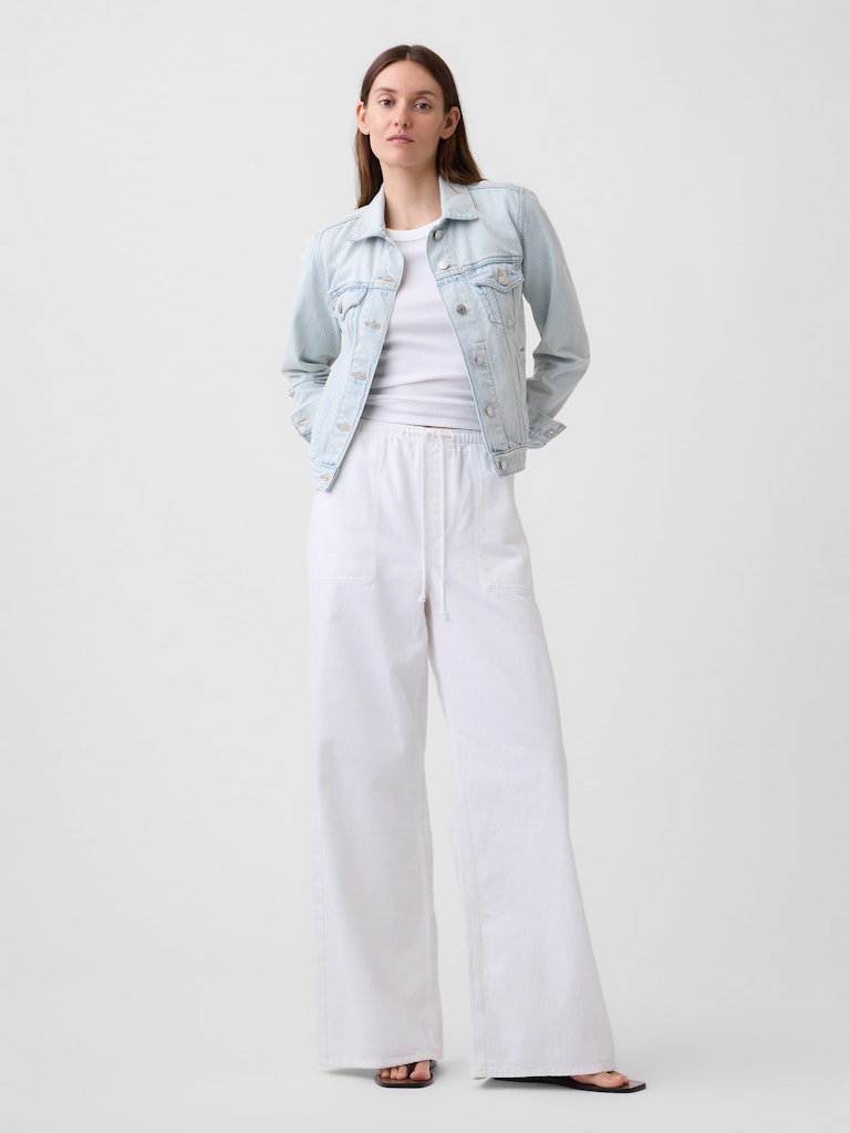 Mid-Rise Wide-Leg Pull-On Jeans: $47.99 Mid-Rise Wide-Leg Pull-On Jeans: $47.99