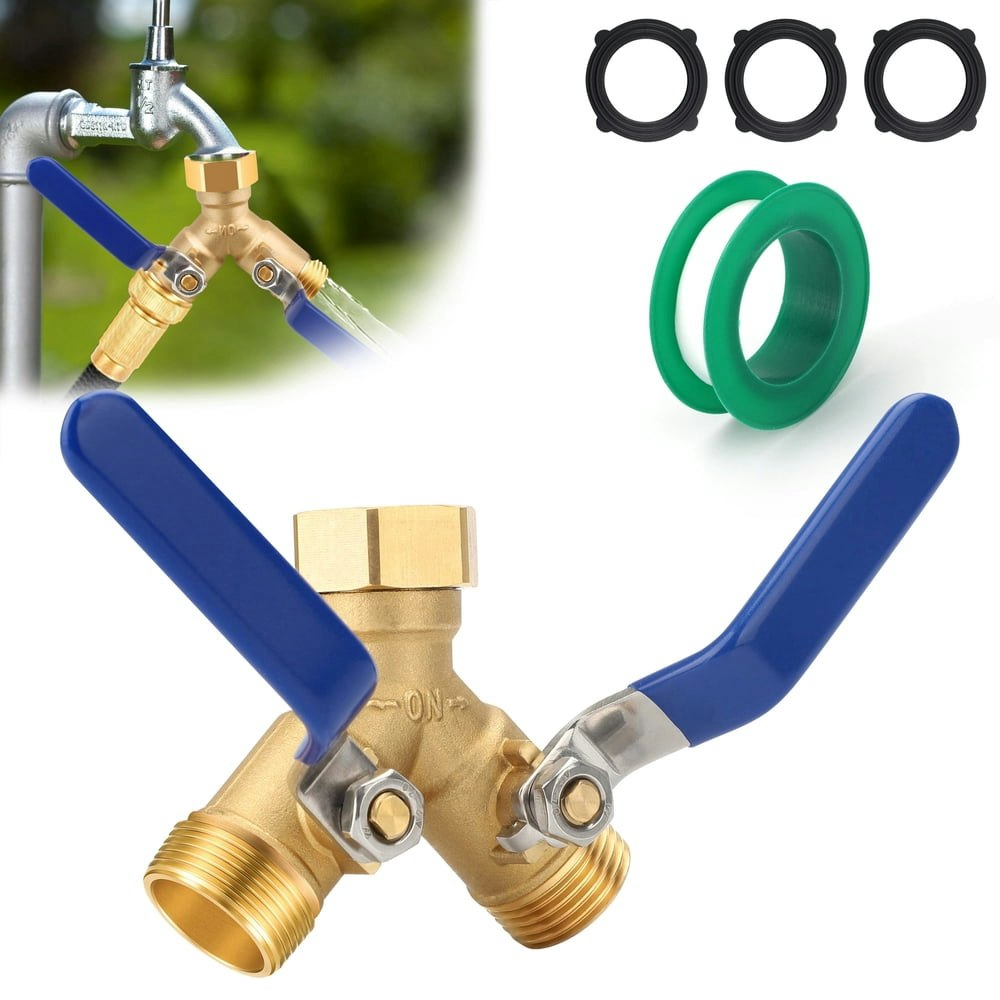 Lingsida 2-Way Heavy Duty Brass Garden Hose Splitter: $18.99 Lingsida 2-Way Heavy Duty Brass Garden Hose Splitter: $18.99