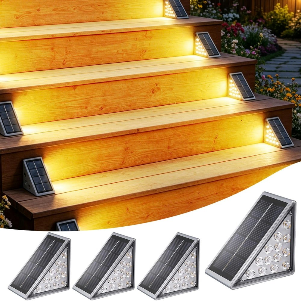 Hoyiours Solar Step Lights 4-Pack: $25.99 Hoyiours Solar Step Lights 4-Pack: $25.99