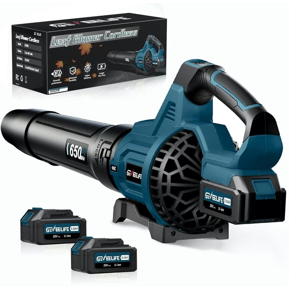 Geveelife Cordless Leaf Blower with 2 Batteries: $75.99 Geveelife Cordless Leaf Blower with 2 Batteries: $75.99