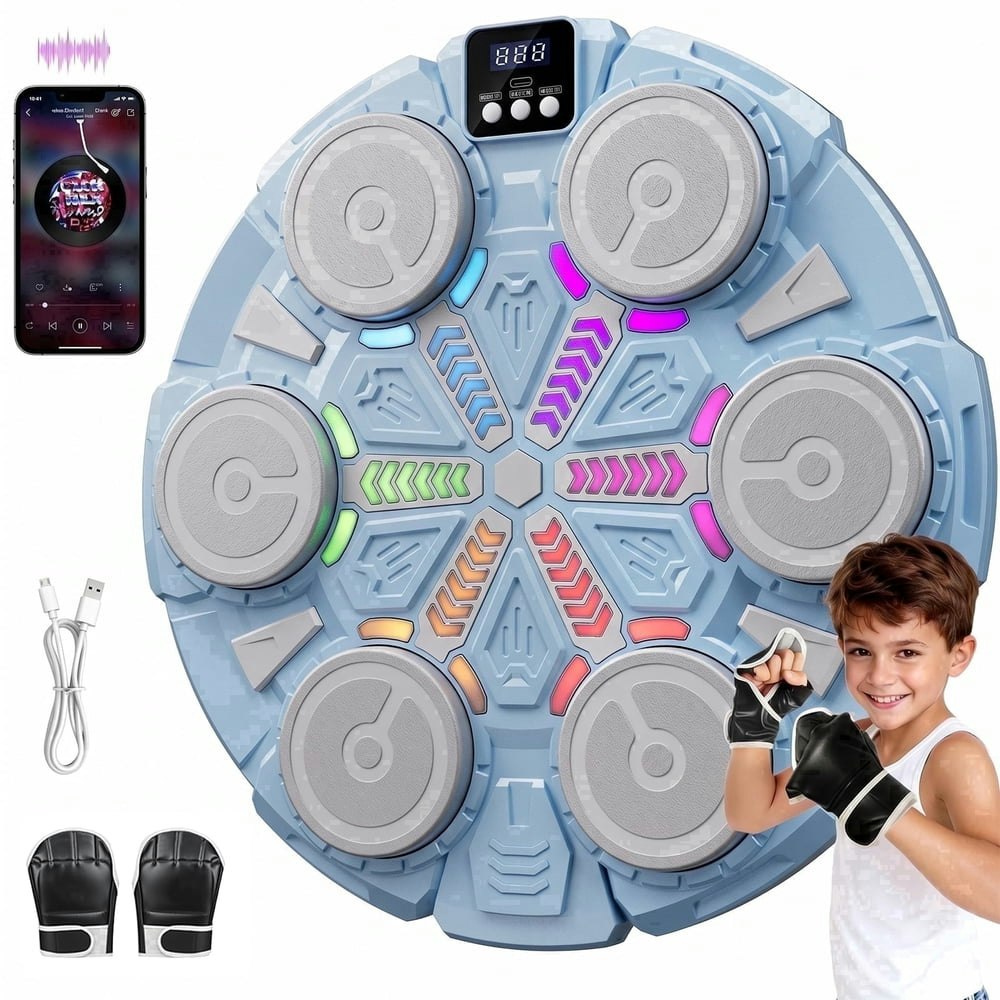 Olgeo Kids' Wall-Mounted Music Boxing Machine with Gloves: $35.59 Olgeo Kids' Wall-Mounted Music Boxing Machine with Gloves: $35.59