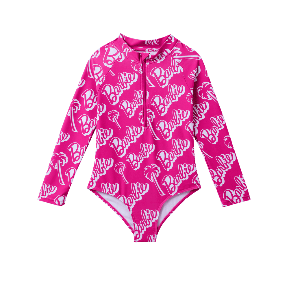 Barbie Girls Long Sleeve Rash Guard Swimsuit: $18.42