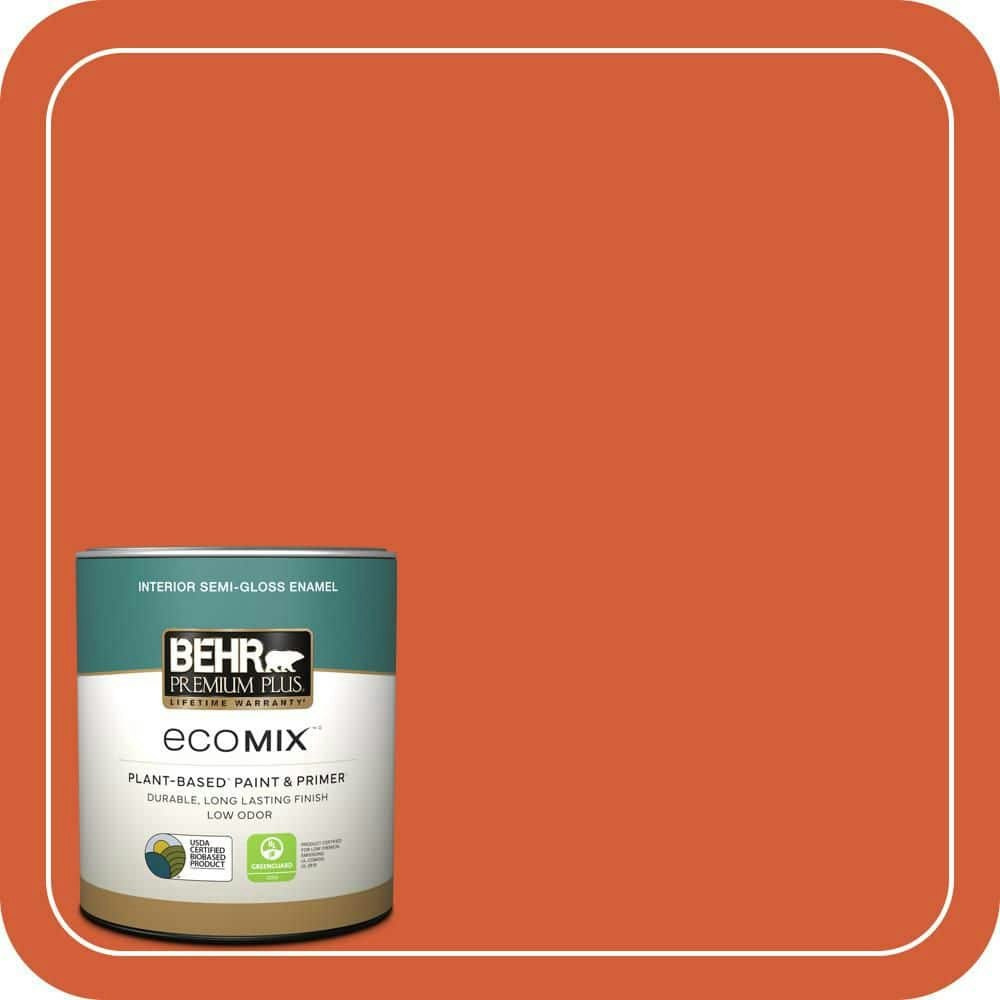 Sweet Mandarin 1-Quart Semi-Gloss Plant-Based Interior Paint and Primer: $22.48 Sweet Mandarin 1-Quart Semi-Gloss Plant-Based Interior Paint and Primer: $22.48