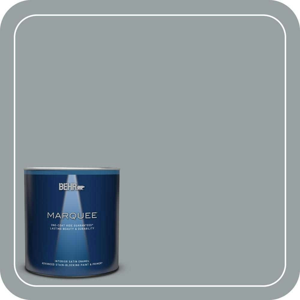 Home Decorators Collection 1-Quart Grey River Rock Satin Interior Paint and Primer: $28.98