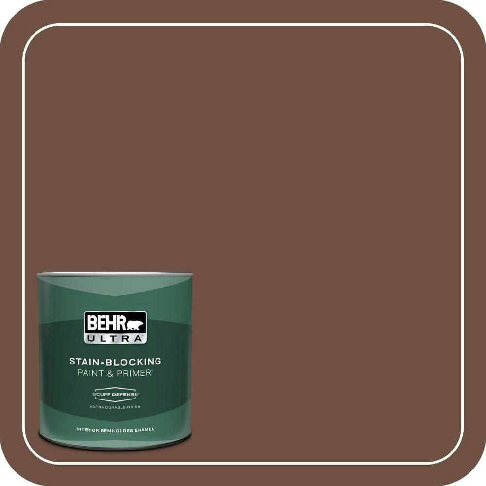 Double Chocolate Semi-Gloss Enamel Interior Paint and Primer 1-Quart: $24.98 Double Chocolate Semi-Gloss Enamel Interior Paint and Primer 1-Quart: $24.98