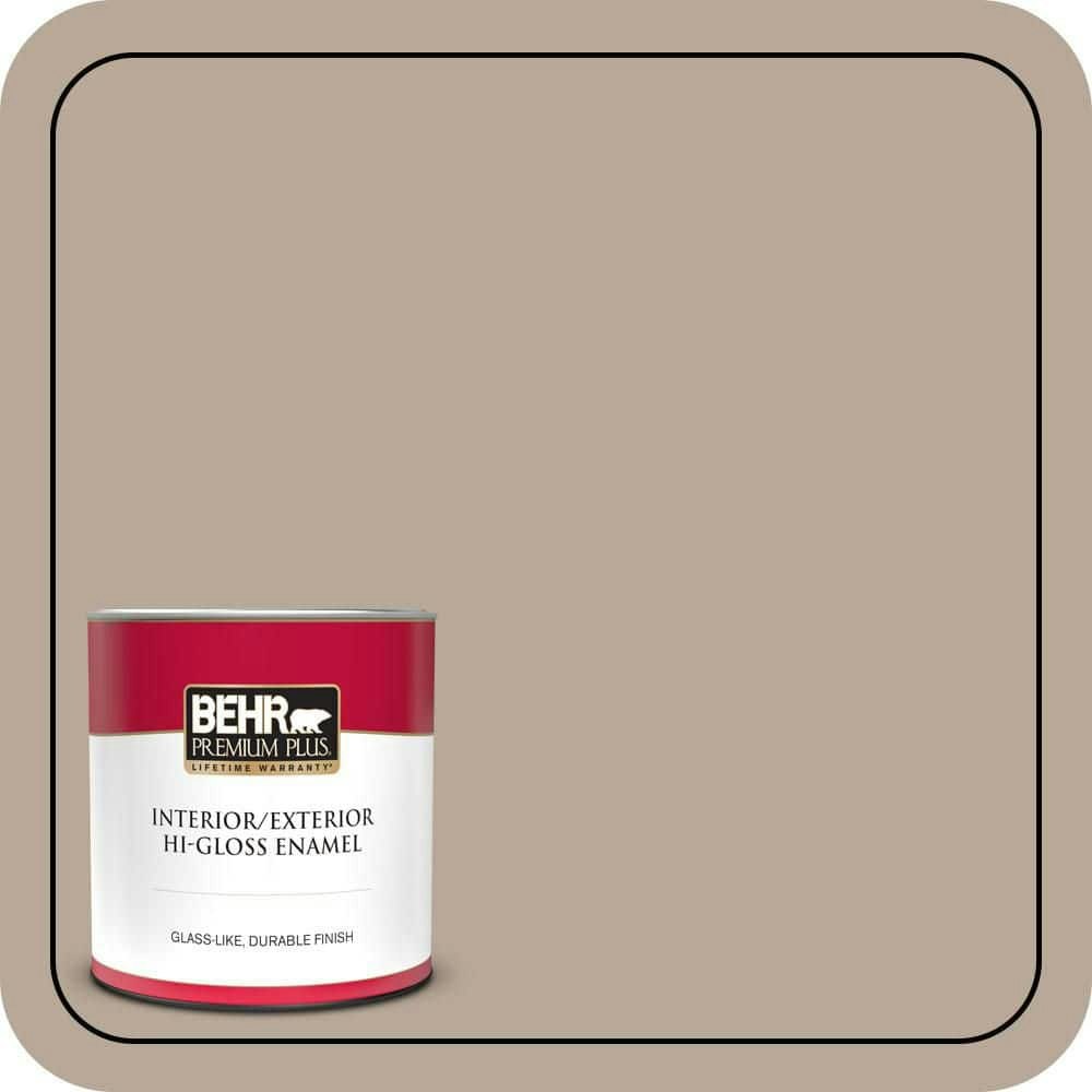 Behr Premium Plus 1-Quart Mesa Taupe Hi-Gloss Interior/Exterior Paint and Primer: $21.48 Behr Premium Plus 1-Quart Mesa Taupe Hi-Gloss Interior/Exterior Paint and Primer: $21.48