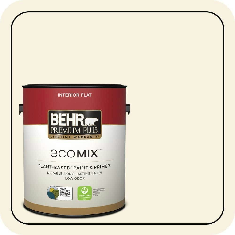 Behr EcoMix Belgian Cream 1-Gallon Flat Interior Paint and Primer: $38.98 Behr EcoMix Belgian Cream 1-Gallon Flat Interior Paint and Primer: $38.98