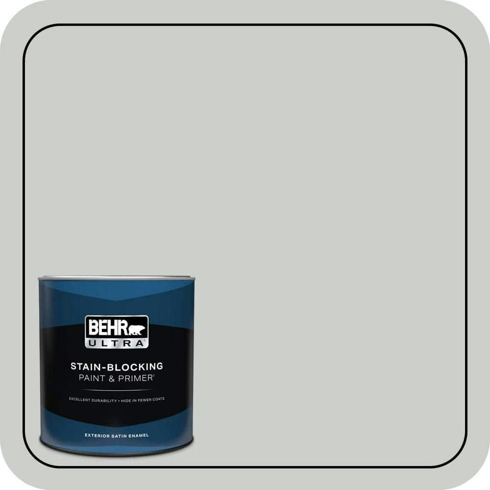 Behr Planetary Silver Satin Exterior Enamel Paint and Primer 1-Quart: $29.98 Behr Planetary Silver Satin Exterior Enamel Paint and Primer 1-Quart: $29.98