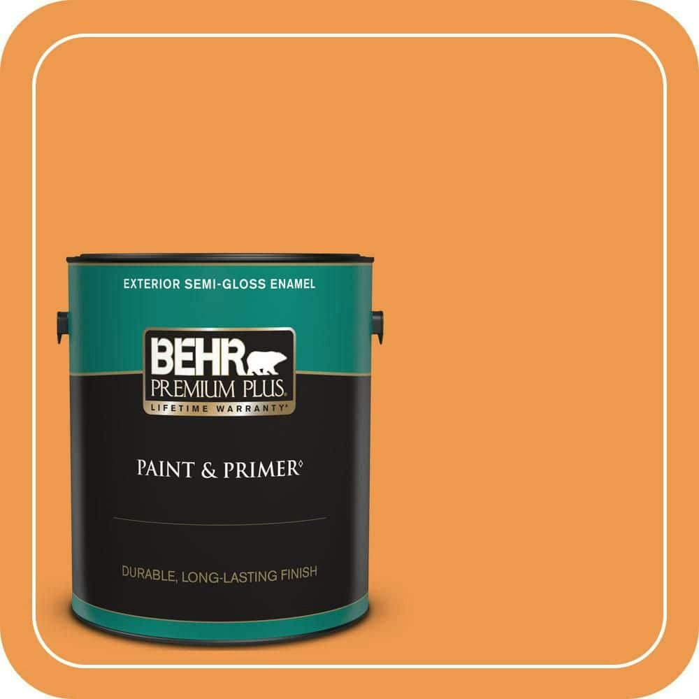 Behr Autumn Orange Semi-Gloss Exterior Paint & Primer 1-Gallon: $51.98