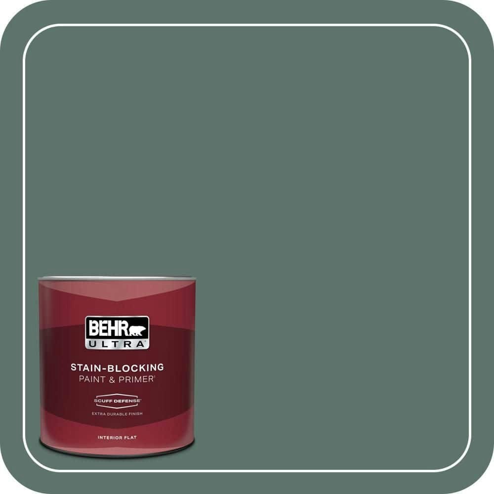 Behr Cameroon Green Extra Durable Flat Interior Paint & Primer 1-Quart Can: $21.98 Behr Cameroon Green Extra Durable Flat Interior Paint & Primer 1-Quart Can: $21.98