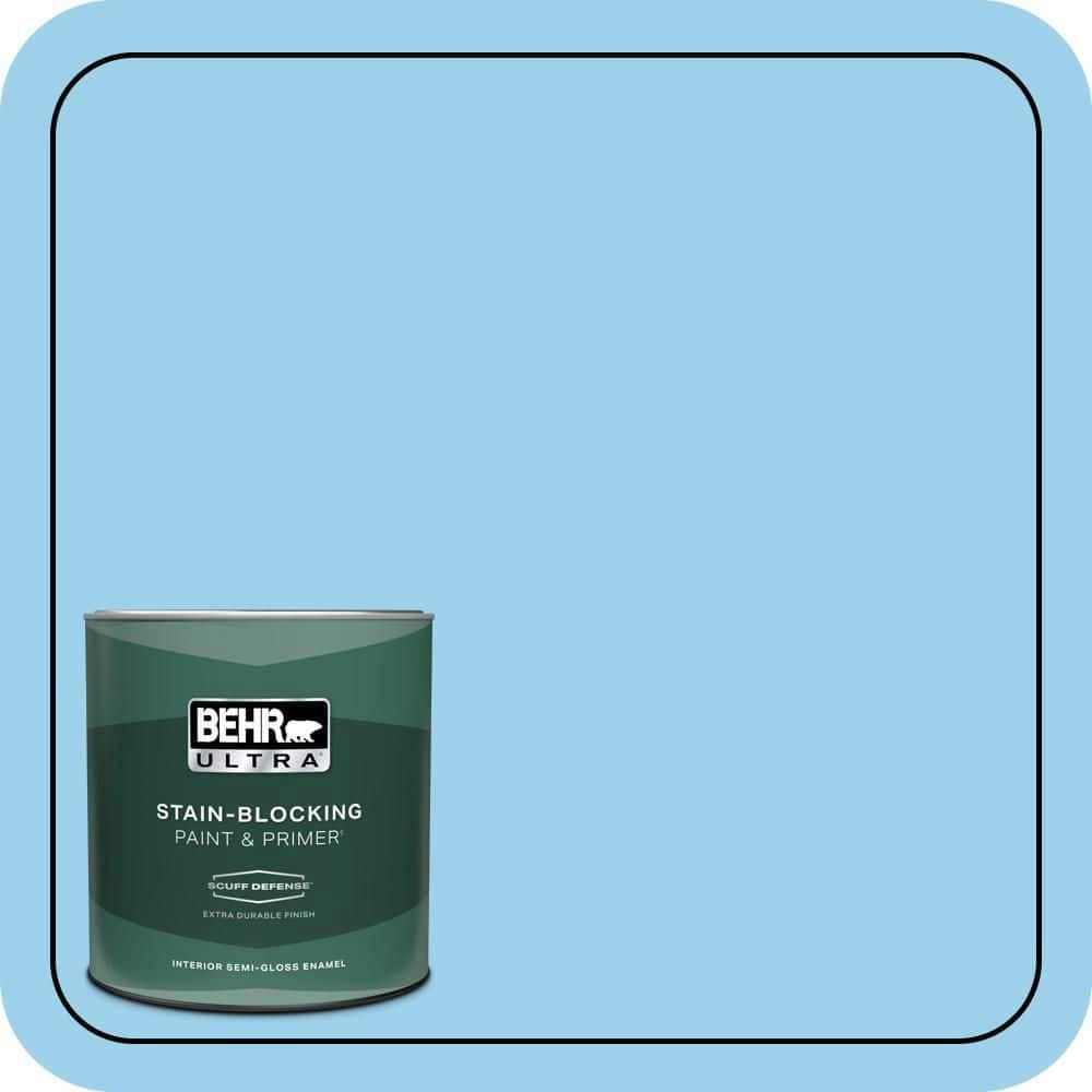 Spa Blue Extra Durable Semi-Gloss Interior Paint and Primer 1-Quart: $24.98 Spa Blue Extra Durable Semi-Gloss Interior Paint and Primer 1-Quart: $24.98