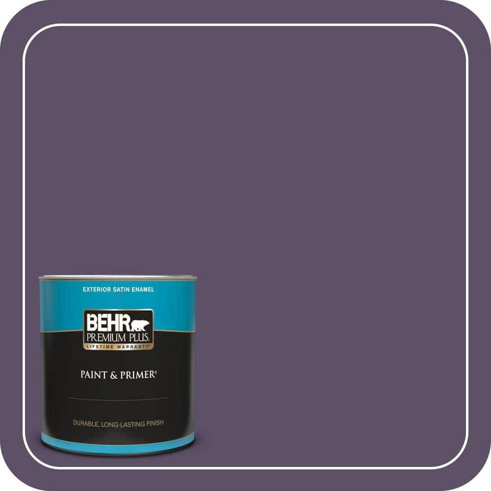 Behr Muscat Grape Satin Exterior Enamel Paint & Primer 1-Quart: $24.98 Behr Muscat Grape Satin Exterior Enamel Paint & Primer 1-Quart: $24.98