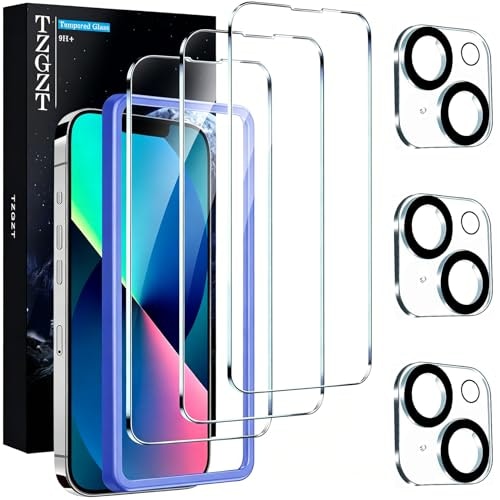 Tzgzt iPhone 13 Screen and Camera Lens Protector 3-Pack: $2.99 Tzgzt iPhone 13 Screen and Camera Lens Protector 3-Pack: $2.99