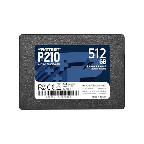 Patriot P210 512GB SATA 2.5-inch Internal SSD: $71.99