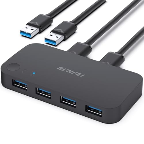 Benfei USB 3.0 2-Computer 4-Port Switch: $16.99 Benfei USB 3.0 2-Computer 4-Port Switch: $16.99