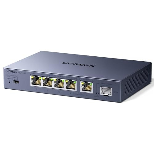 Ugreen 6-Port 2.5GbE and 10GbE Ethernet Switch: $49.99 Ugreen 6-Port 2.5GbE and 10GbE Ethernet Switch: $49.99