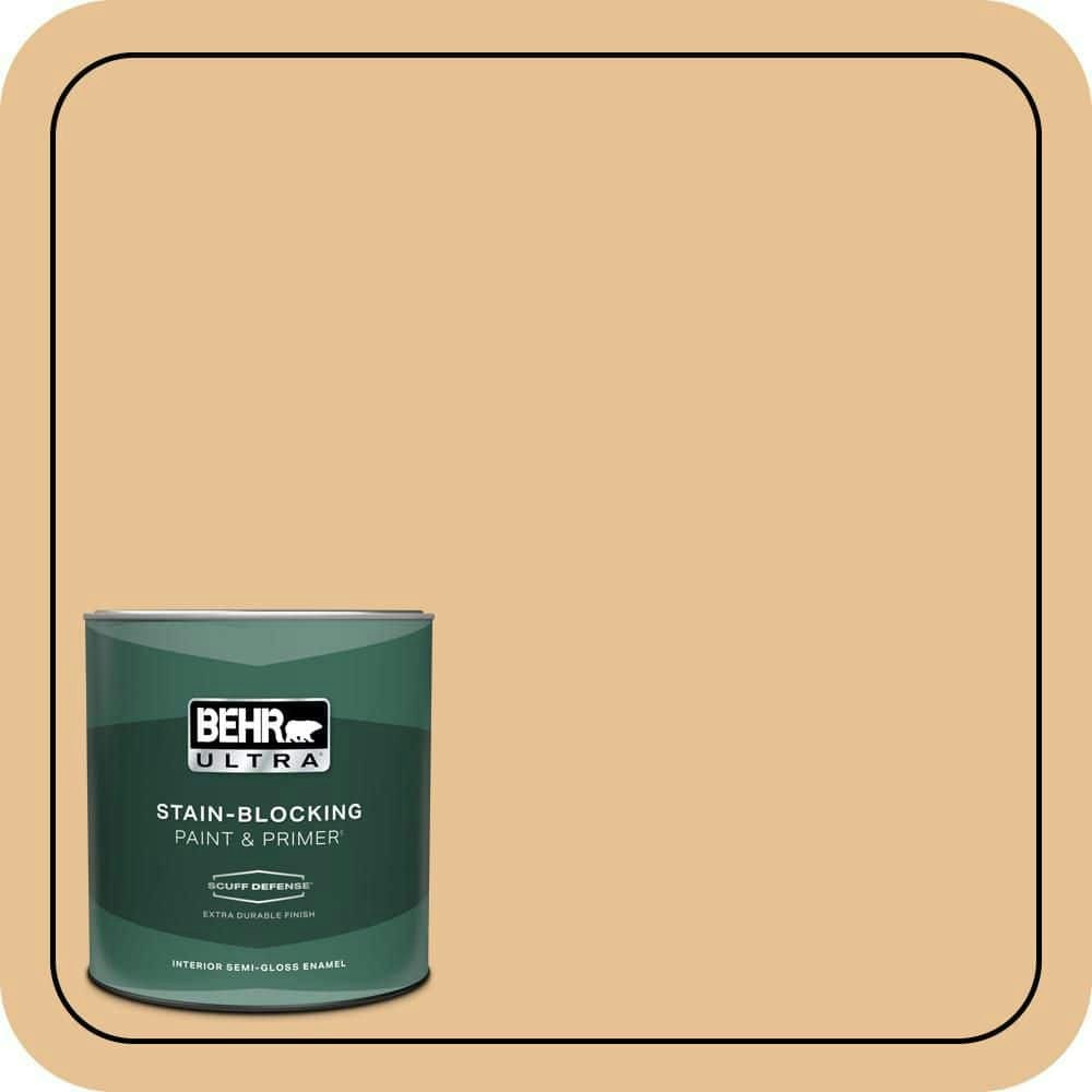 Behr Premium Plus Apple Turnover Semi-Gloss Interior Paint and Primer 1-Quart: $24.98