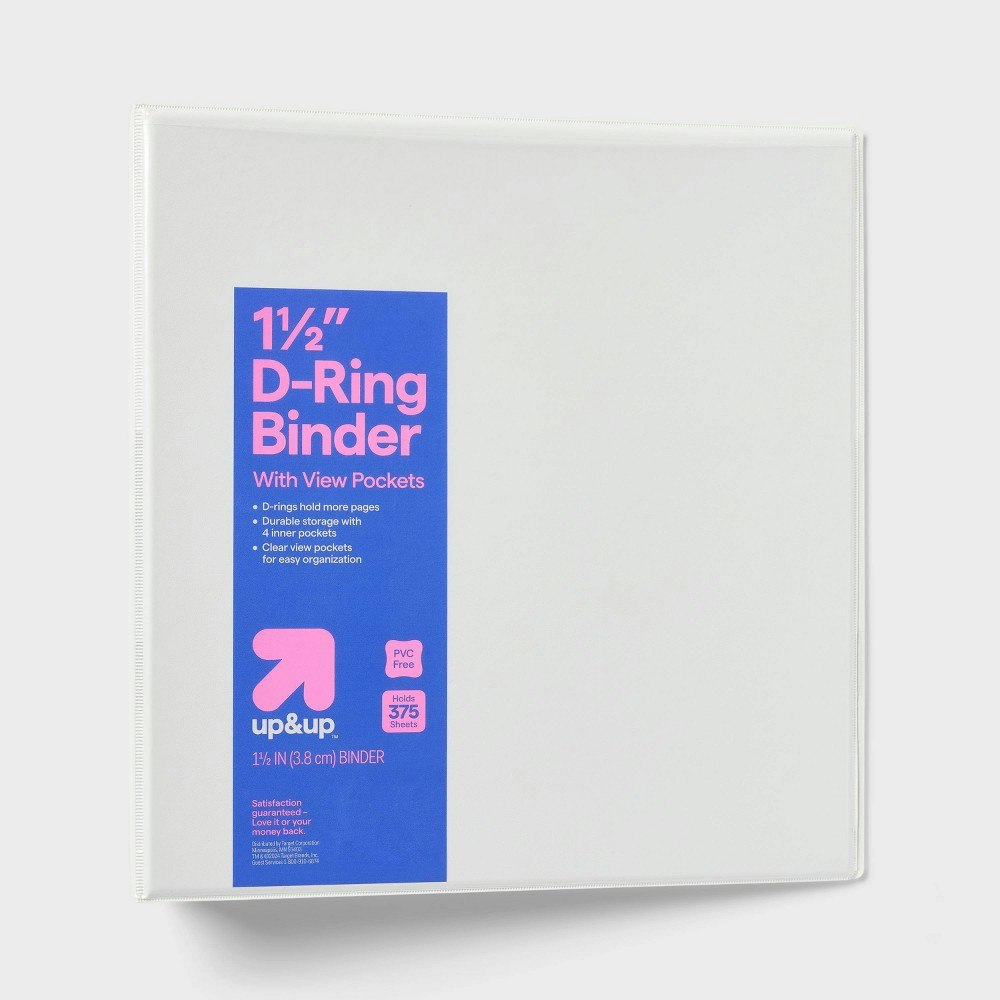 Up&Up 1.5-Inch 3-Ring Clear View Binder: $5.89 Up&Up 1.5-Inch 3-Ring Clear View Binder: $5.89