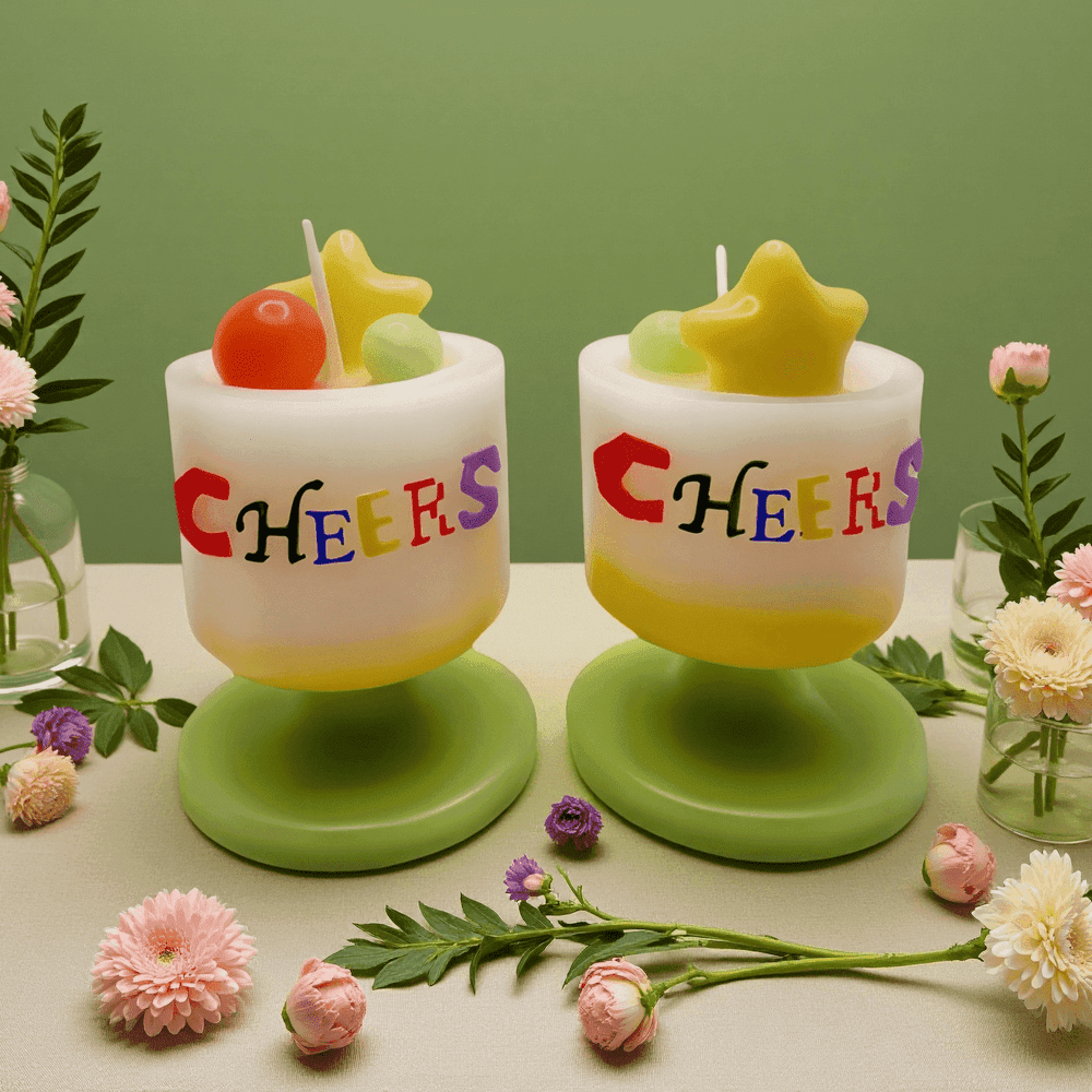 Festive Cheers Fruity Scented Sculpted Soy Candles 2-Pack: $9.90