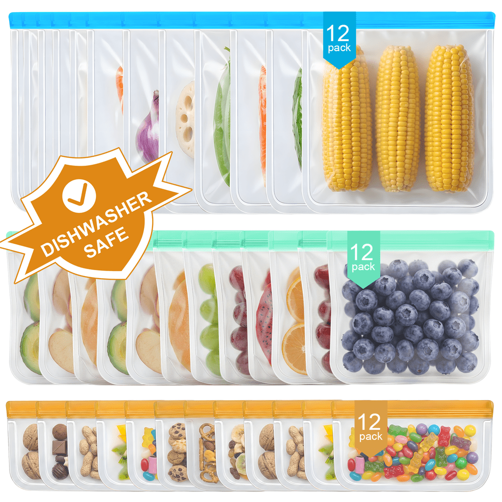 Reusable Food Storage Silicone Bags 36-Pack: $17.99 Reusable Food Storage Silicone Bags 36-Pack: $17.99