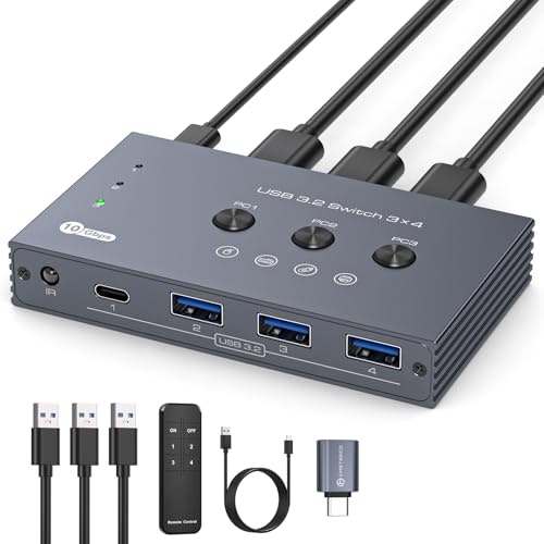Thxcdbid 3-Computer 4-Port USB 3.2 Switch Selector: $41.99 Thxcdbid 3-Computer 4-Port USB 3.2 Switch Selector: $41.99