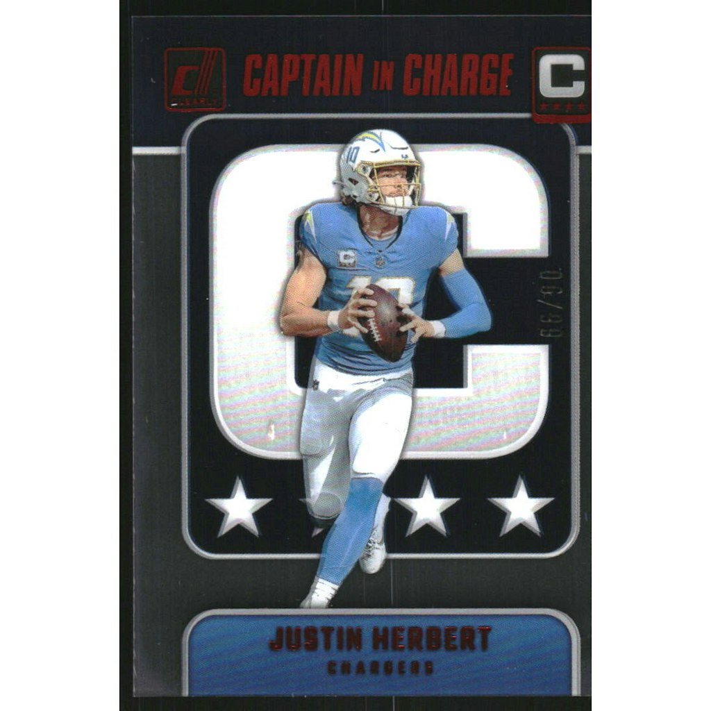 2024 Donruss Clearly Captain In Charge Justin Herbert Card: $10 2024 Donruss Clearly Captain In Charge Justin Herbert Card: $10