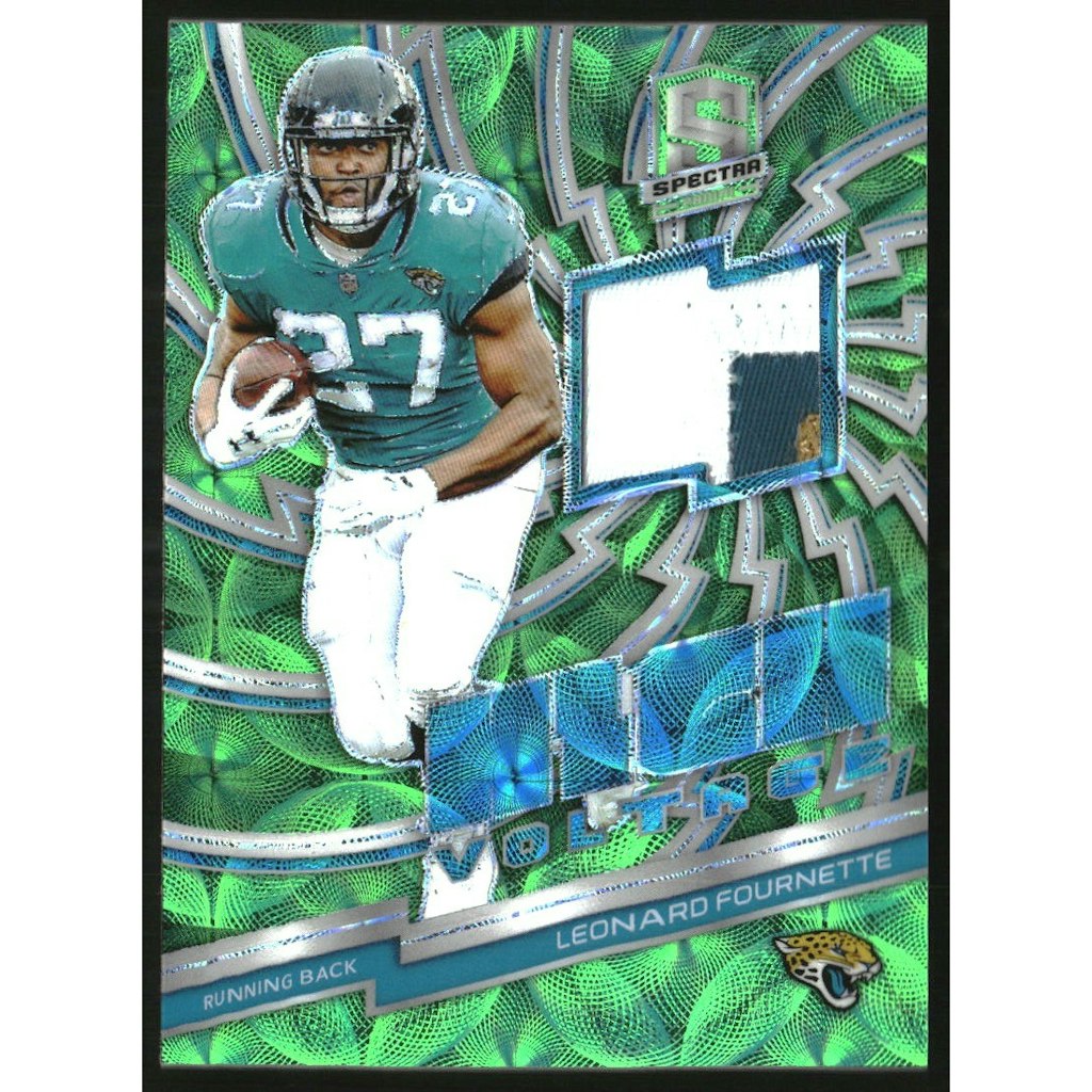 Leonard Fournette 2019 Panini Spectra High Voltage Materials Neon Green Card: $18 Leonard Fournette 2019 Panini Spectra High Voltage Materials Neon Green Card: $18