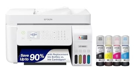 Epson EcoTank ET-4800 Wireless All-in-One Supertank Printer: $200