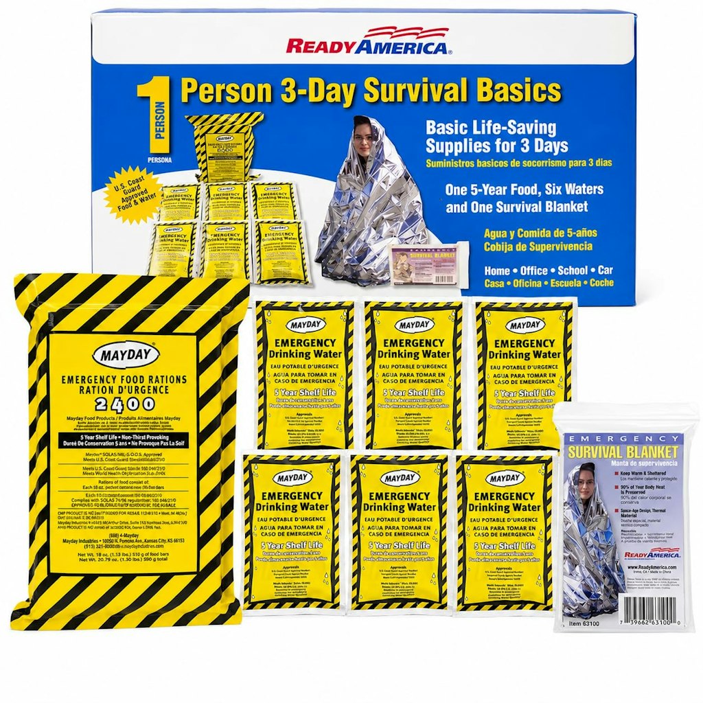 The Survival Box 1-Person 3-Day Emergency Kit: $11