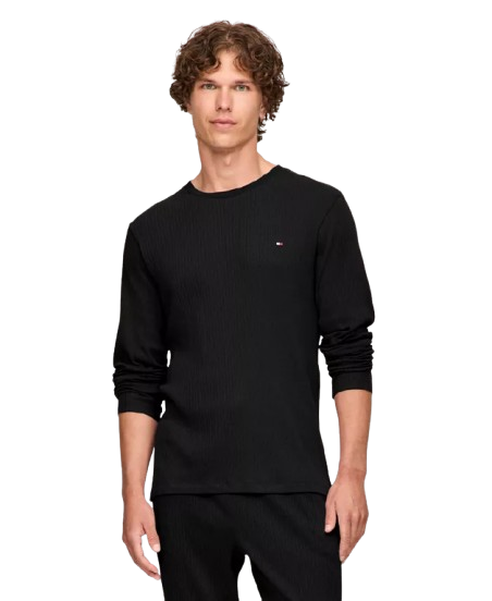 Tommy Hilfiger Men's 100% Cotton Ribbed Pajama Shirt: $12