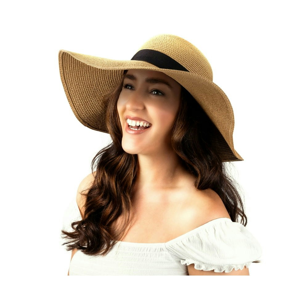 Debra Weitzner Women's Wide Brim Floppy Straw Sun Hat: $17.99 Debra Weitzner Women's Wide Brim Floppy Straw Sun Hat: $17.99