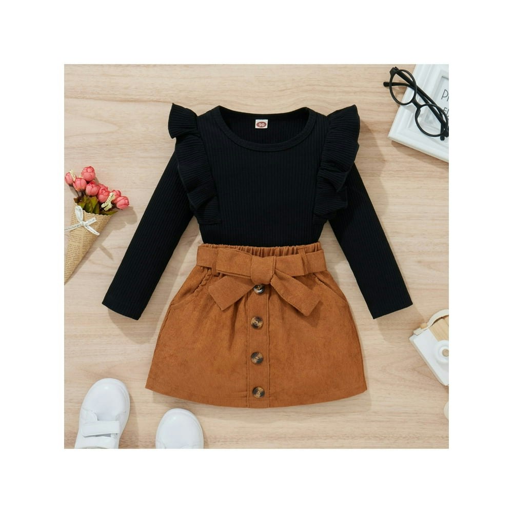 Loicainy Girls Long Sleeve Top and Skirt Outfit Set: $14.78 Loicainy Girls Long Sleeve Top and Skirt Outfit Set: $14.78